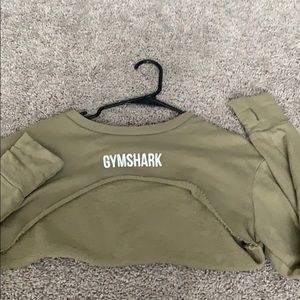 Gymshark Ultra Cropped Sweater Army Green
